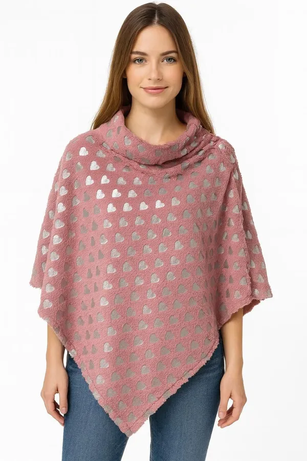 Pink_Velvet_Poncho_For_Women