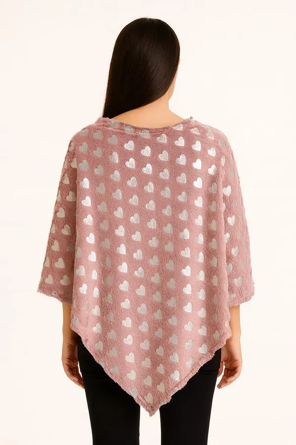Pink_Velvet_Poncho_For_Women
