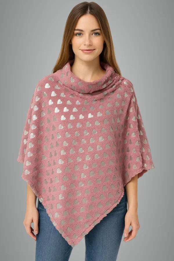 Pink_Velvet_Poncho_For_Women