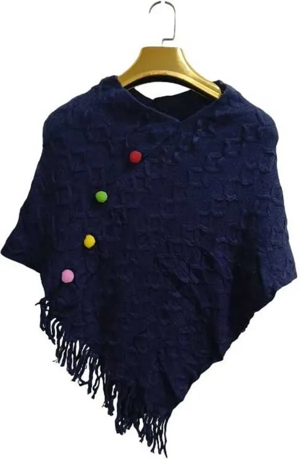Dark_Blue_Velvet_Poncho_For_Girls