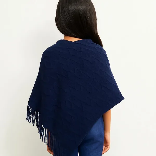 Dark_Blue_Velvet_Poncho_For_Girls