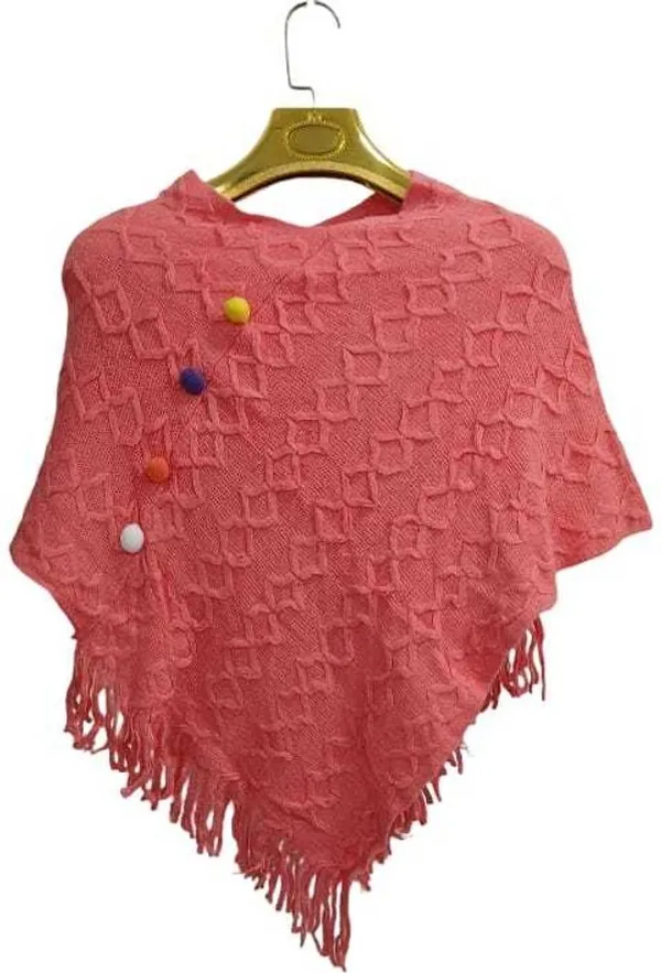 Peach_Velvet_Poncho_For_Girls