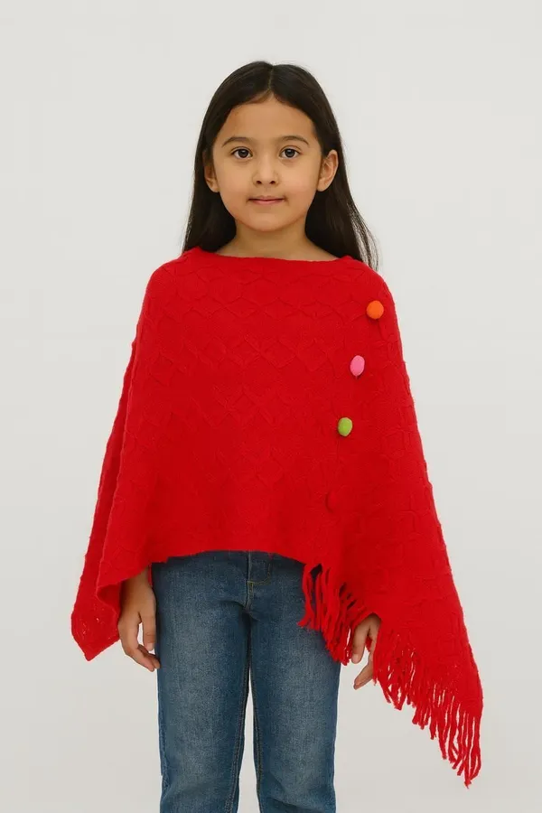 Red_Velvet_Poncho_For_Girls