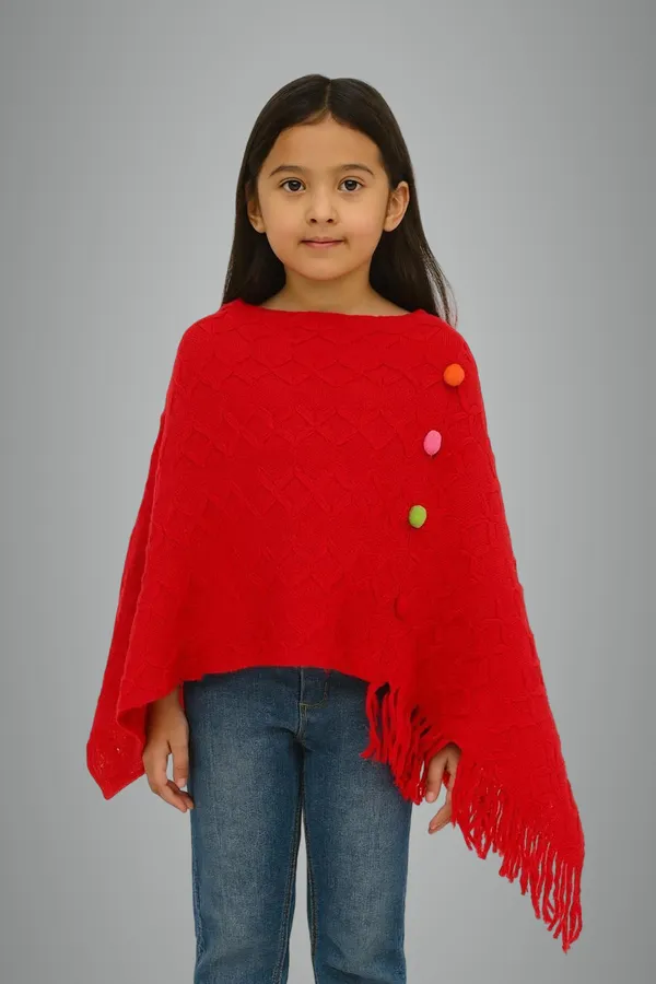 Red_Velvet_Poncho_For_Girls