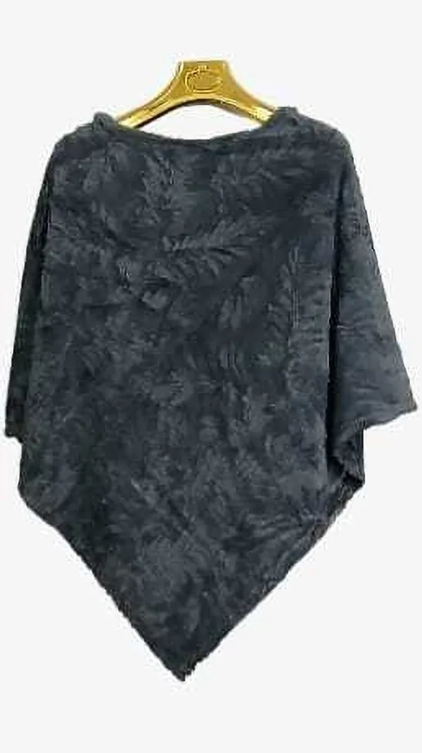 Grey_Velvet_Poncho_For_Women