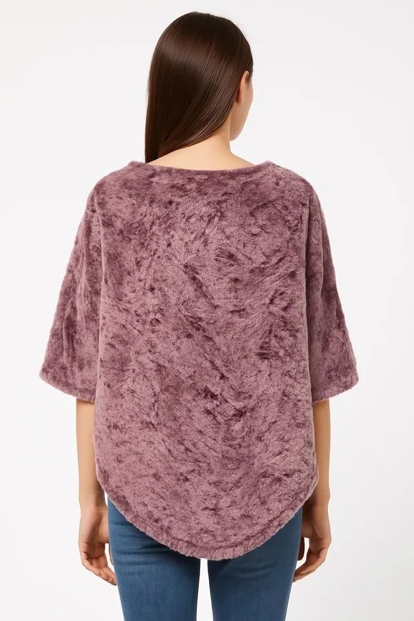 Pink_Velvet_Poncho_For_Women