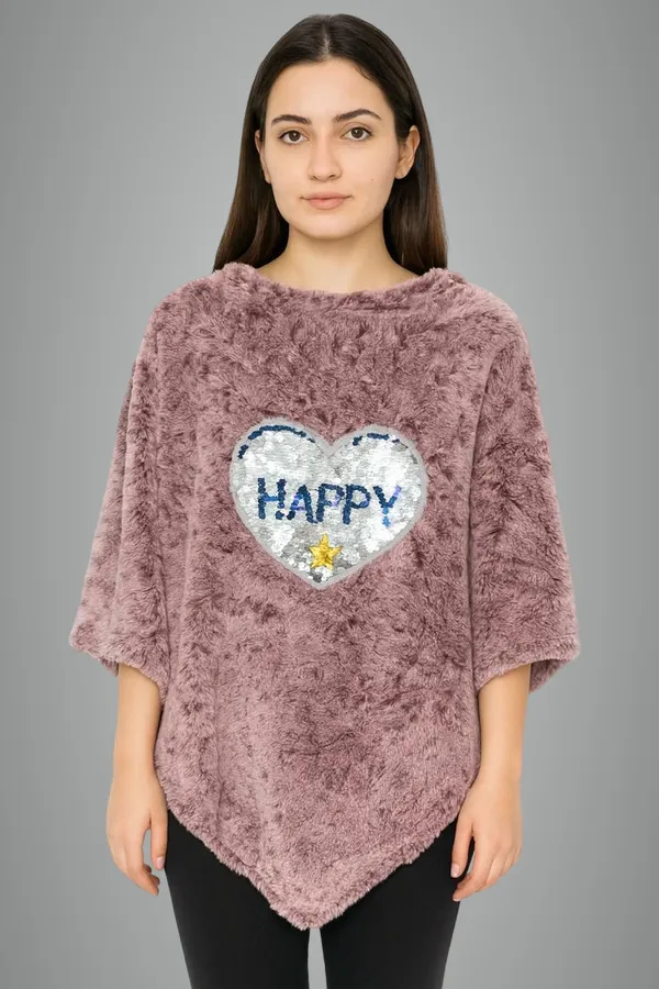 Pink_Velvet_Poncho_For_Women