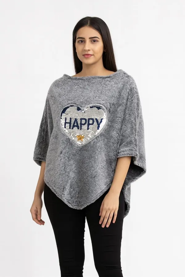 Light_Blue_Velvet_Poncho_For_Women