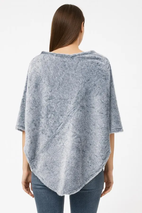 Light_Blue_Velvet_Poncho_For_Women