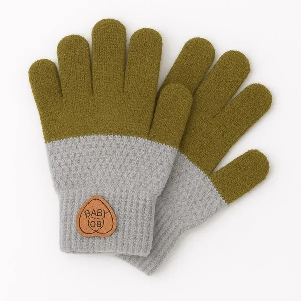 Mehandi_Green_Wool_Blend_Glove_For_Boys_&_Girls