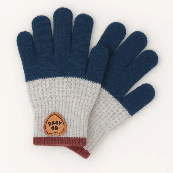 Airforce_Blue_Wool_Blend_Glove_For_Boys_&_Girls