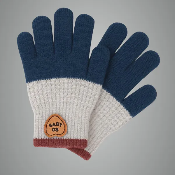Airforce_Blue_Wool_Blend_Glove_For_Boys_&_Girls