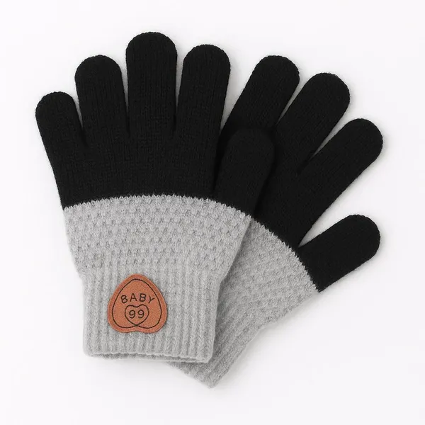 Black_&_Grey_Wool_Blend_Glove_For_Boys_&_Girls