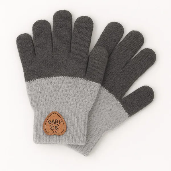 Grey_Wool_Blend_Glove_For_Boys_&_Girls