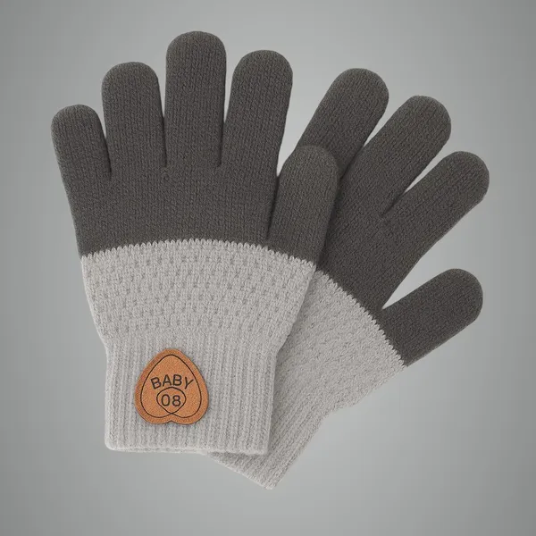 Grey_Wool_Blend_Glove_For_Boys_&_Girls