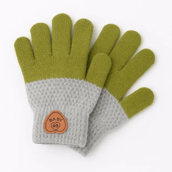 Olive_Green_Wool_Blend_Glove_For_Boys_&_Girls