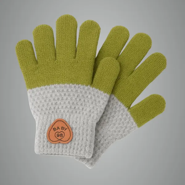 Olive_Green_Wool_Blend_Glove_For_Boys_&_Girls