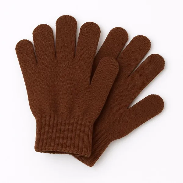 Coffee_Brown_Wool_Blend_Glove_For_Boys_&_Girls