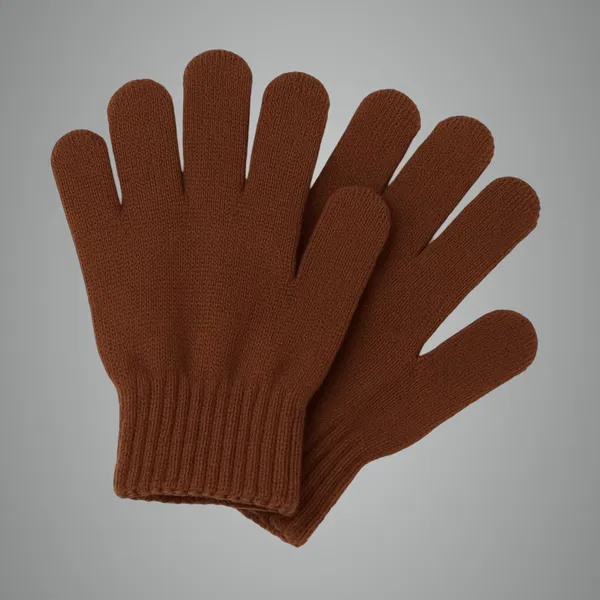 Coffee_Brown_Wool_Blend_Glove_For_Boys_&_Girls