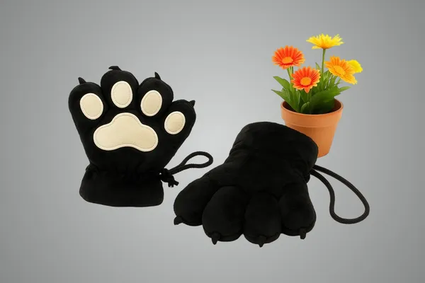 Black_Faux_Velvet_Glove_For_Boys_&_Girls