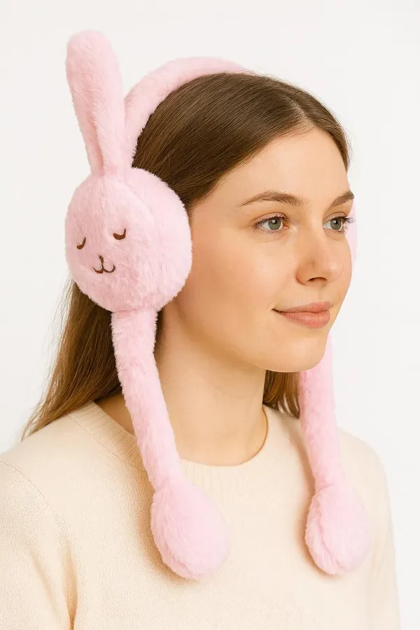 Pink_Soft_Cozy_Fleece_Earmuffs_For_Kids_&_Adults