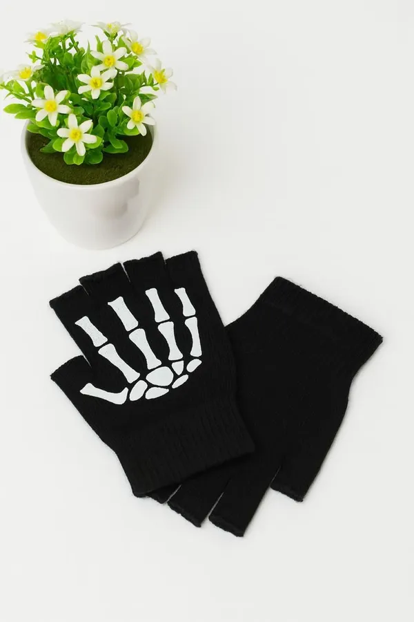 Black_Wool_Blend_Glove_For_Boys_&_Girls