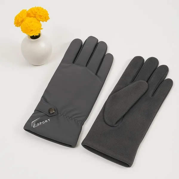 Grey_Polyester_Solid_Winter_Gloves_For_Men