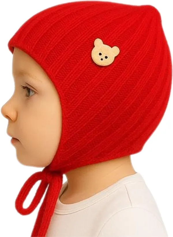 Red_Wool_Blend_Cap_For_Boys_&_Girls