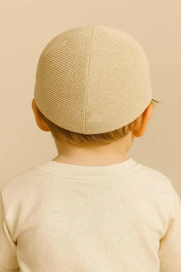 Beige_Cotton_Blend_Cap_For_Boys_&_Girls