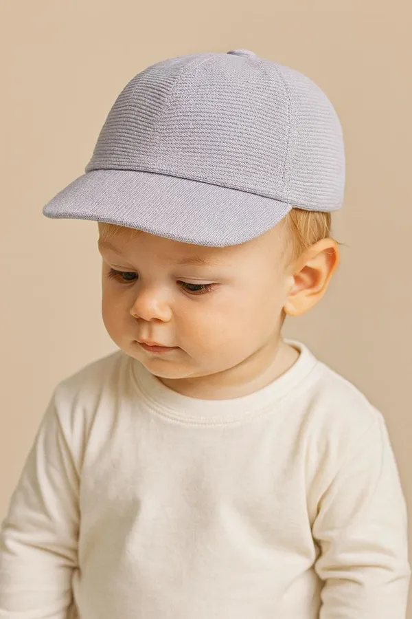 Grey_Cotton_Blend_Cap_For_Boys_&_Girls