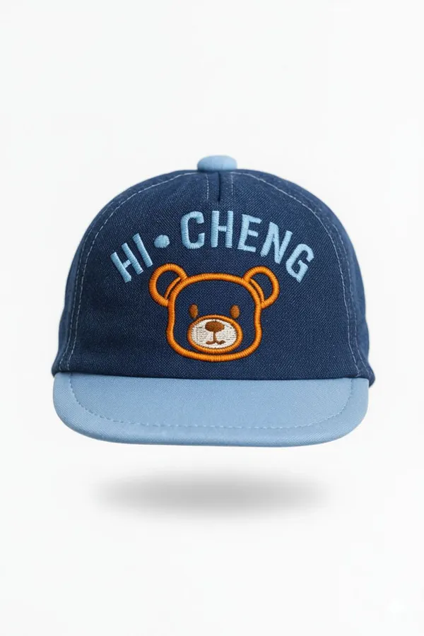 Light_Blue_Cotton_Blend_Cap_For_Boys_&_Girls