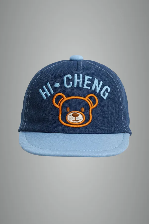 Light_Blue_Cotton_Blend_Cap_For_Boys_&_Girls