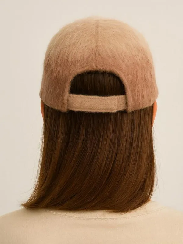 Brown_Wool_Solid_Sports/Regular_Cap_For_Women
