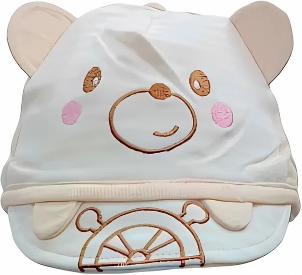 Beige_Cotton_Blend_Cap_For_Boys_&_Girls