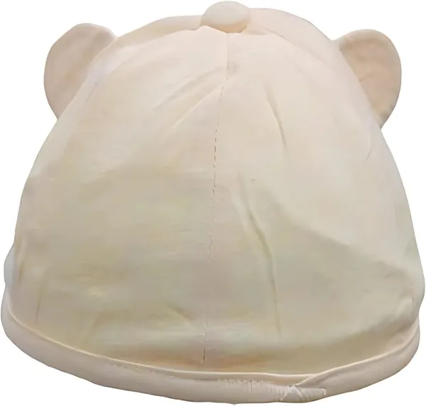 Beige_Cotton_Blend_Cap_For_Boys_&_Girls