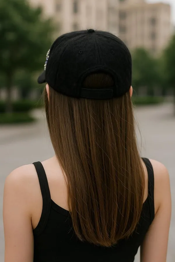 Black_Wool_Embellished_Sports/Regular_Cap_For_Women