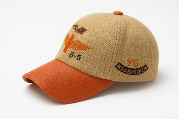 Orange_Wool_Blend_Cap_For_Boys_&_Girls