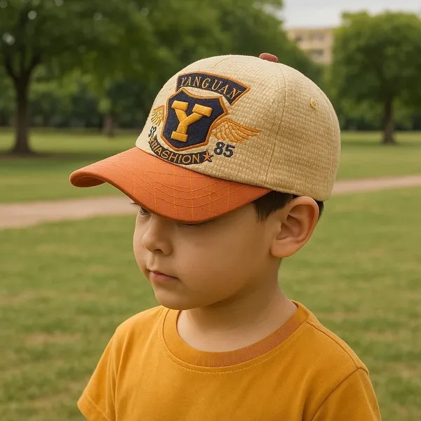 Orange_Wool_Blend_Cap_For_Boys_&_Girls