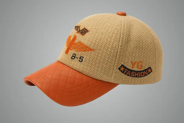 Orange_Wool_Blend_Cap_For_Boys_&_Girls