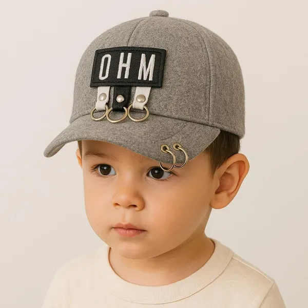 Grey_Wool_Blend_Cap_For_Boys_&_Girls