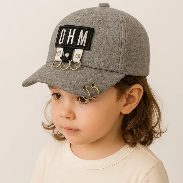 Grey_Wool_Blend_Cap_For_Boys_&_Girls