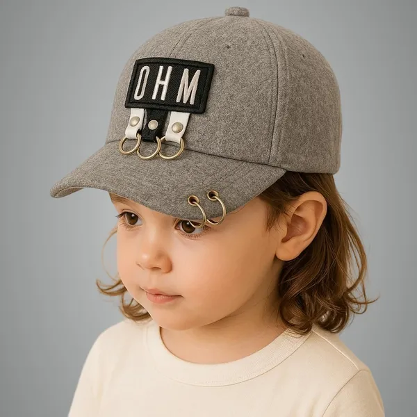 Grey_Wool_Blend_Cap_For_Boys_&_Girls