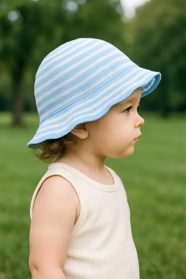 Light_Blue_Cotton_Blend_Cap_For_Boys_&_Girls