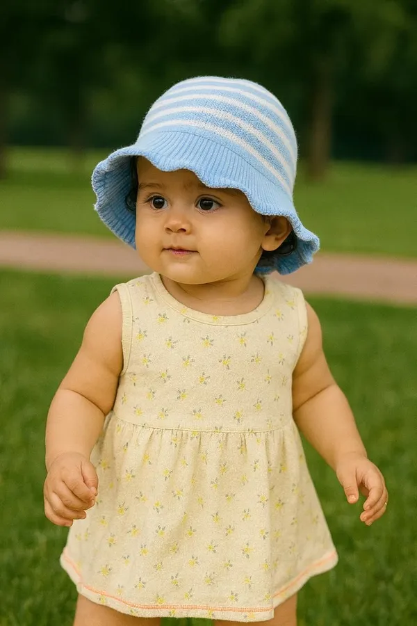 Light_Blue_Cotton_Blend_Cap_For_Boys_&_Girls