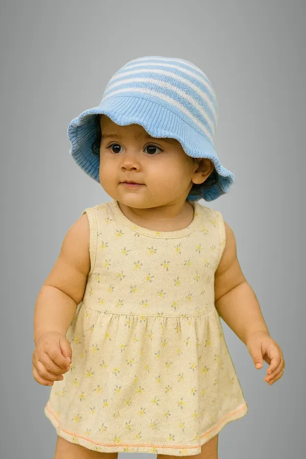 Light_Blue_Cotton_Blend_Cap_For_Boys_&_Girls