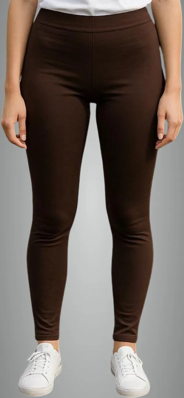 Brown_Cotton_Blend_Ankle_Length_Western_Wear_Legging_For_Women