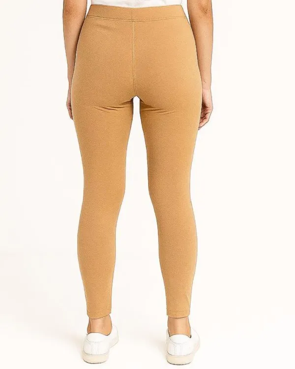 Beige_Cotton_Blend_Ankle_Length_Western_Wear_Legging_For_Women