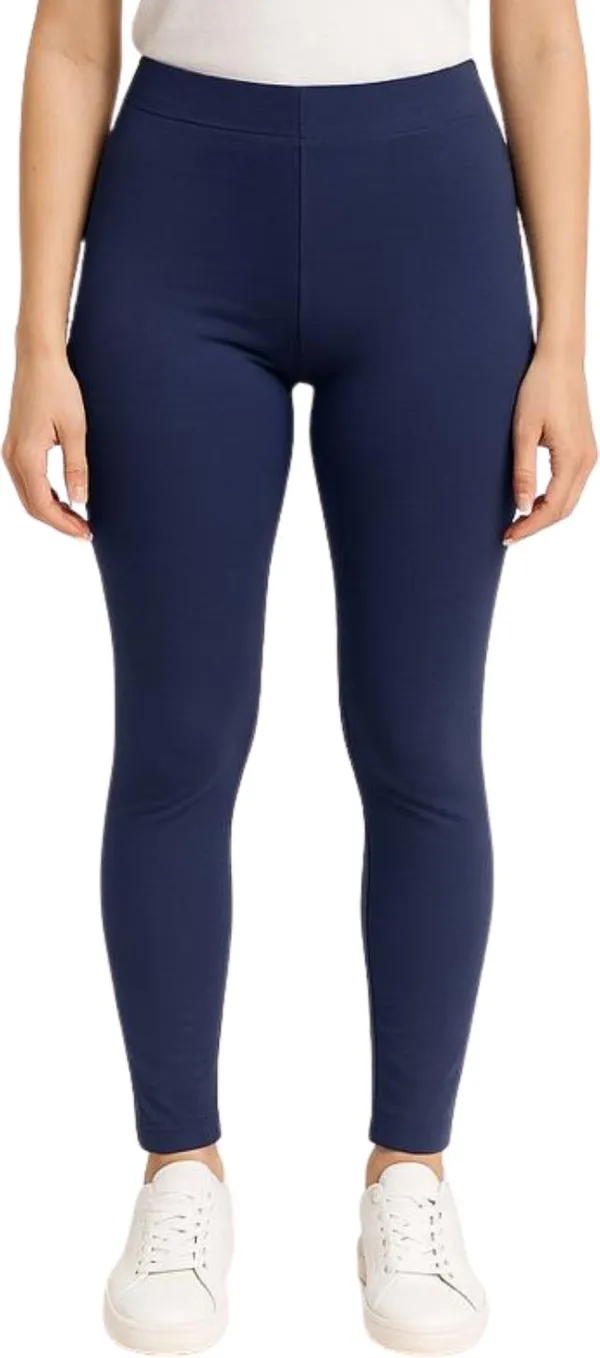 Dark_Blue_Cotton_Blend_Ankle_Length_Western_Wear_Legging_For_Women