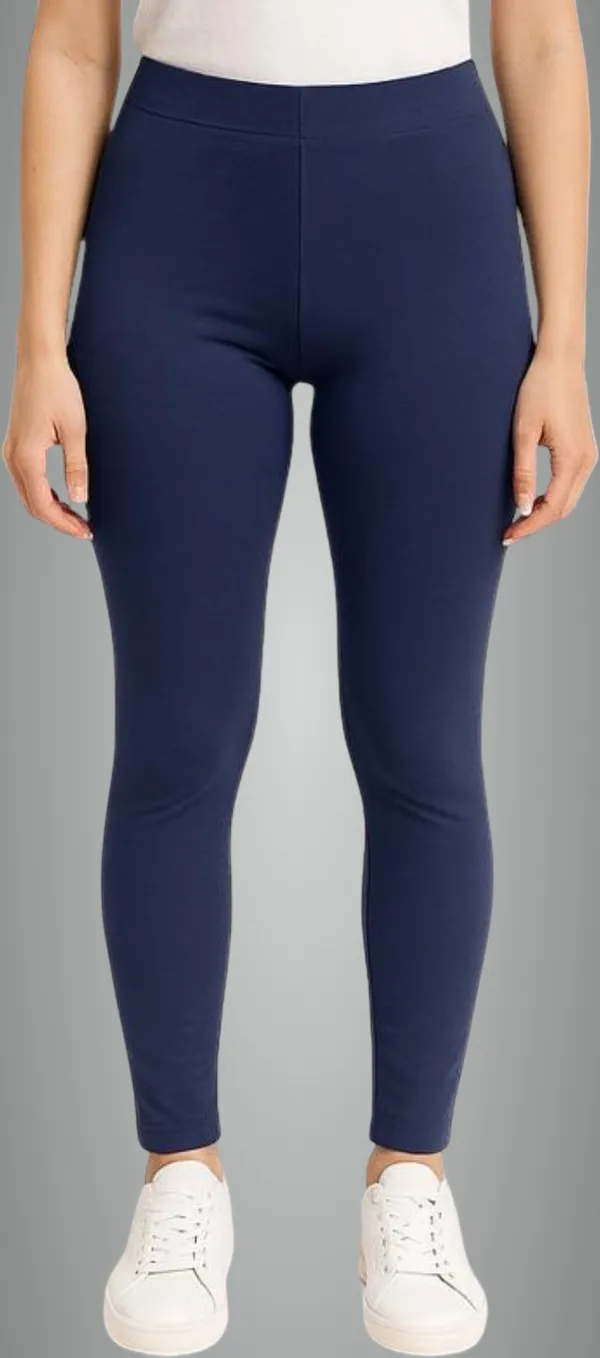 Dark_Blue_Cotton_Blend_Ankle_Length_Western_Wear_Legging_For_Women