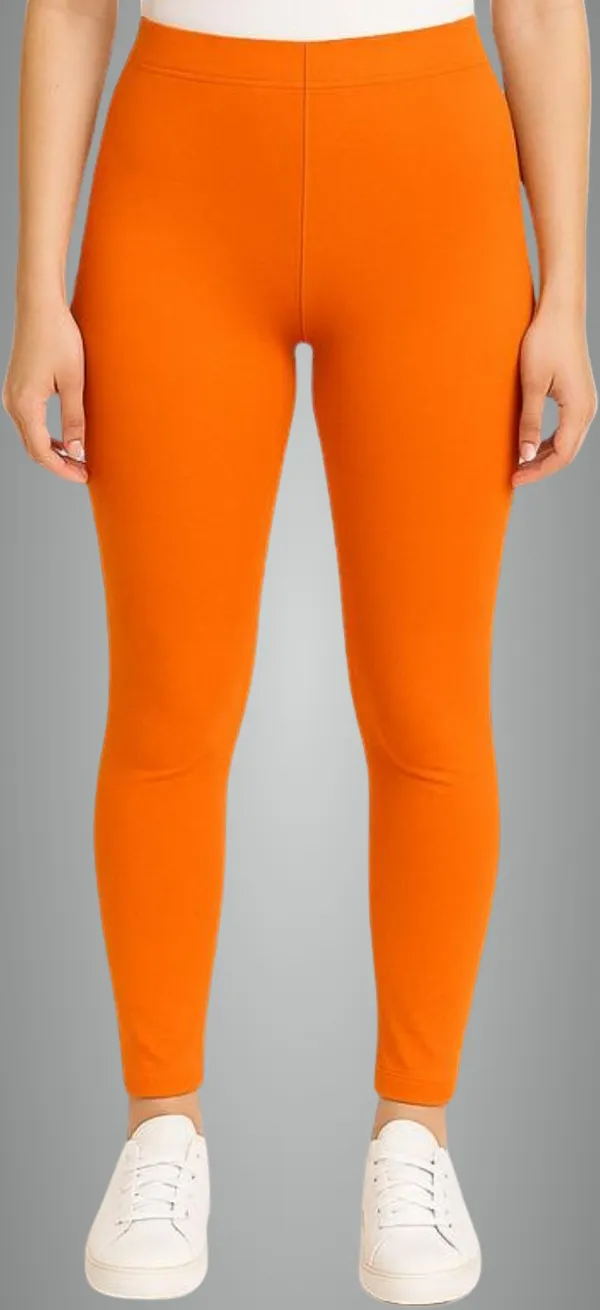 Orange_Cotton_Blend_Ankle_Length_Western_Wear_Legging_For_Women